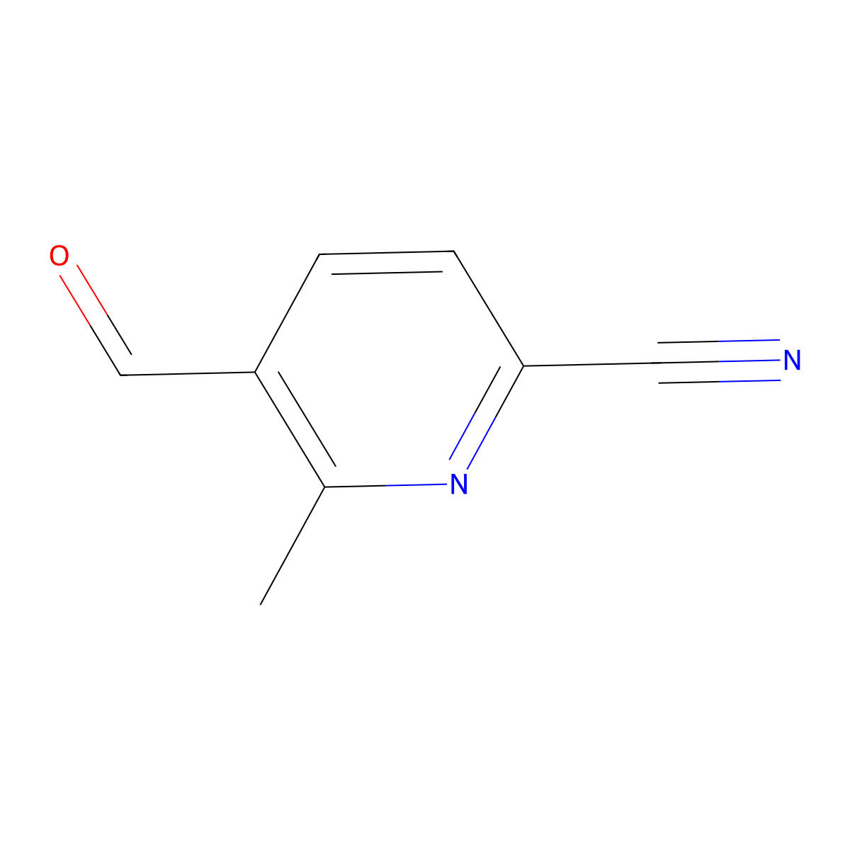 5-Formyl-6-methylpyridine-2-carbonitrile molecular structure, CAS 1289121-77-2