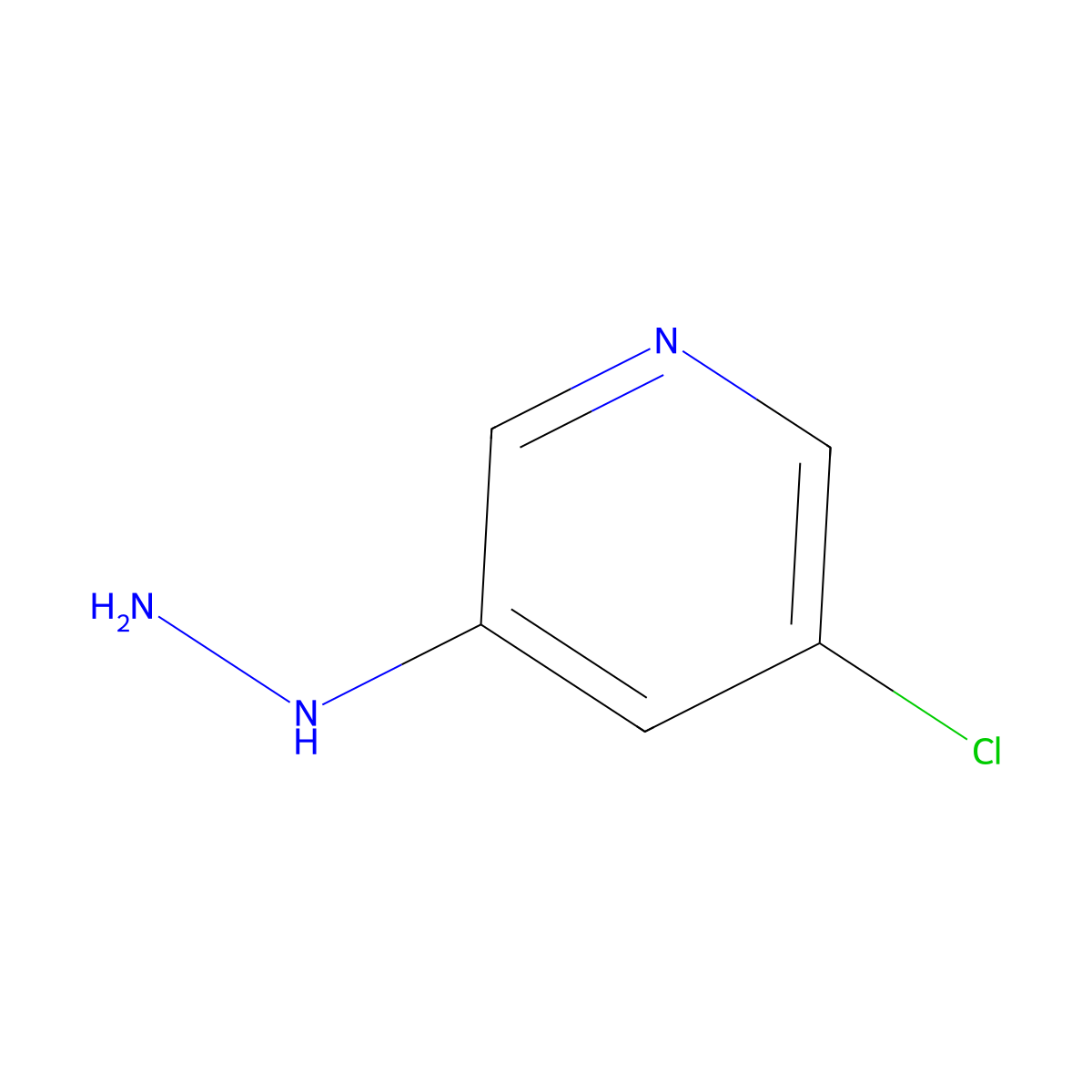 3-Chloro-5-hydrazinylpyridine molecular structure, CAS 1289121-90-9