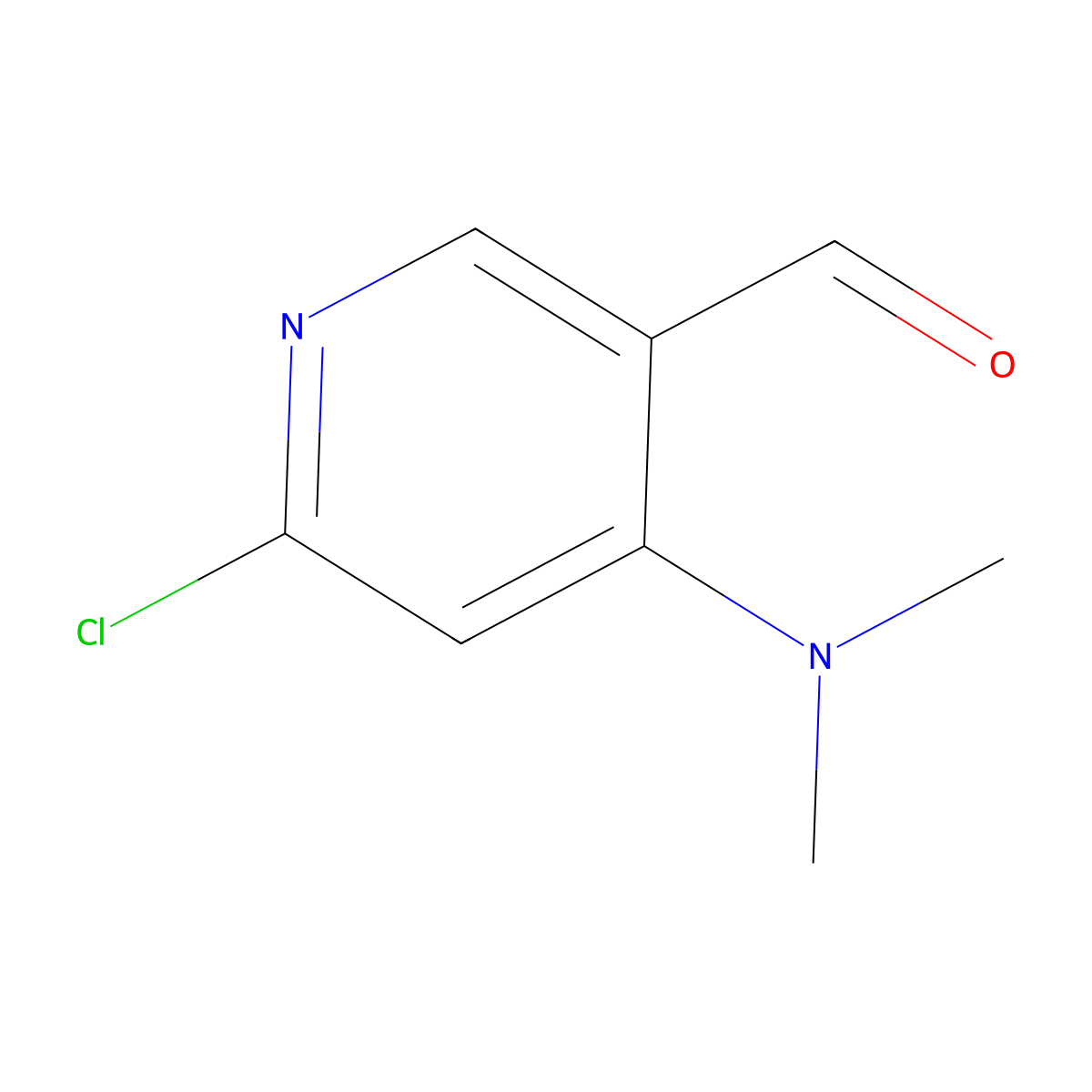 6-Chloro-4-(dimethylamino)nicotinaldehyde molecular structure, CAS 1289122-28-6