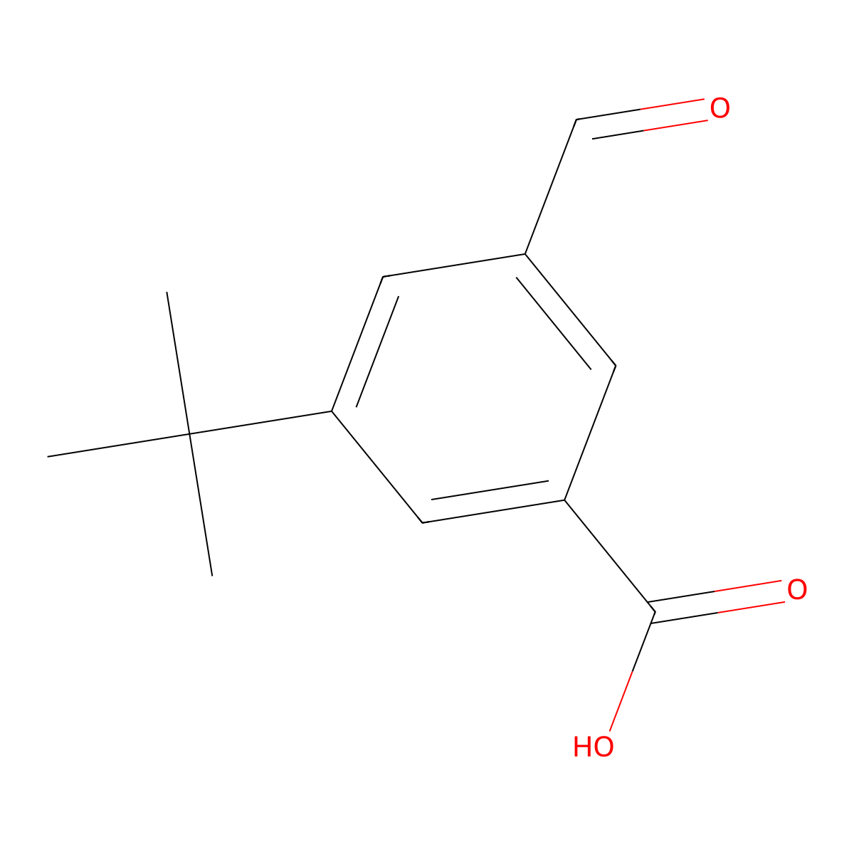 3-(tert-Butyl)-5-formylbenzoic acid molecular structure, CAS 1289124-26-0