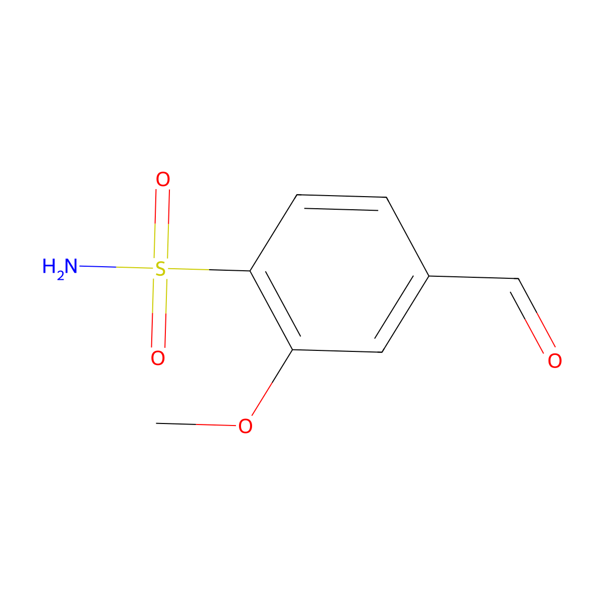 4-Formyl-2-methoxybenzenesulfonamide molecular structure, CAS 1289126-13-1