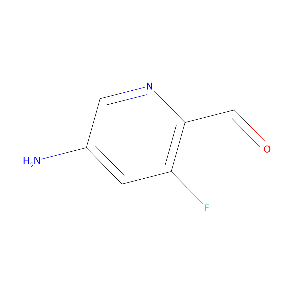5-Amino-3-fluoropicolinaldehyde molecular structure, CAS 1289127-19-0