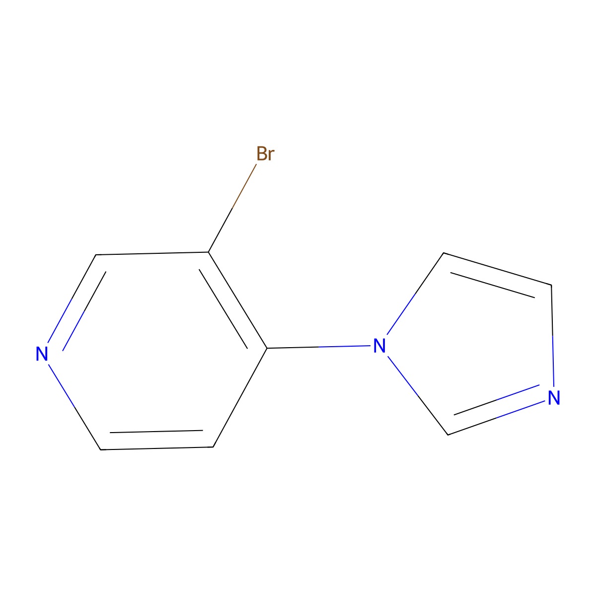 3-Bromo-4-(imidazol-1-YL)pyridine molecular structure, CAS 1289128-22-8