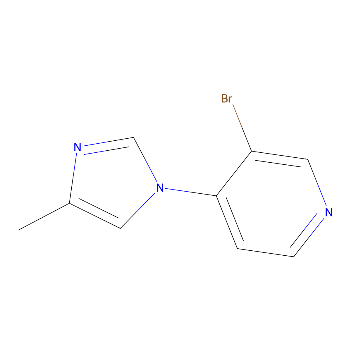 3-Bromo-4-(4-methylimidazol-1-YL)pyridine molecular structure, CAS 1289130-14-8
