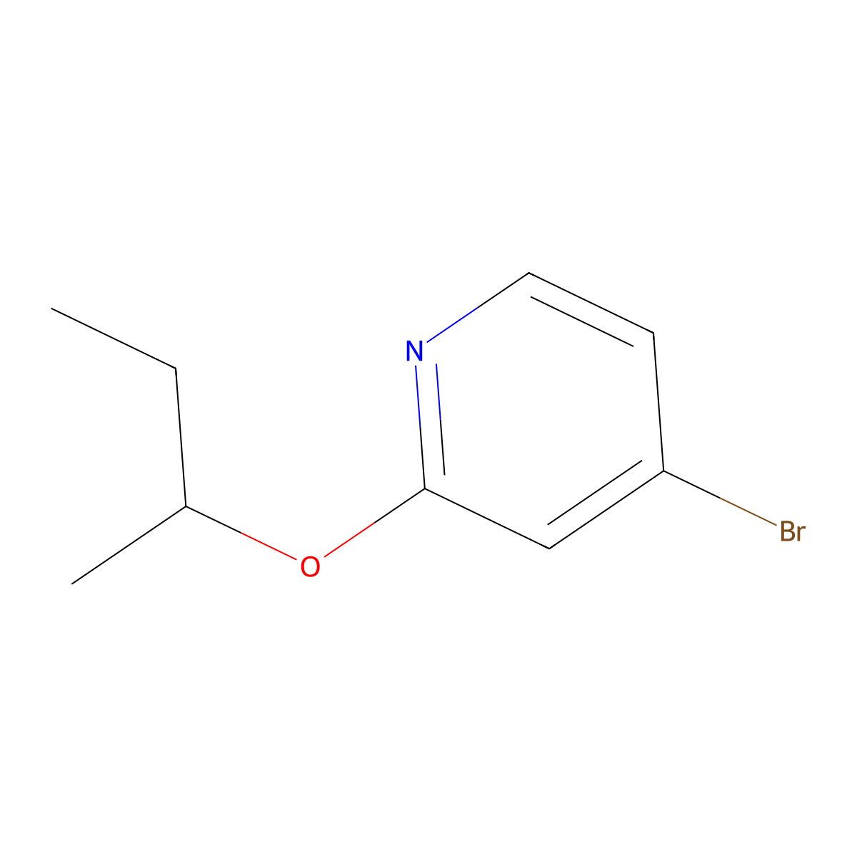 4-Bromo-2-(sec-butoxy)pyridine molecular structure, CAS 1289131-50-5