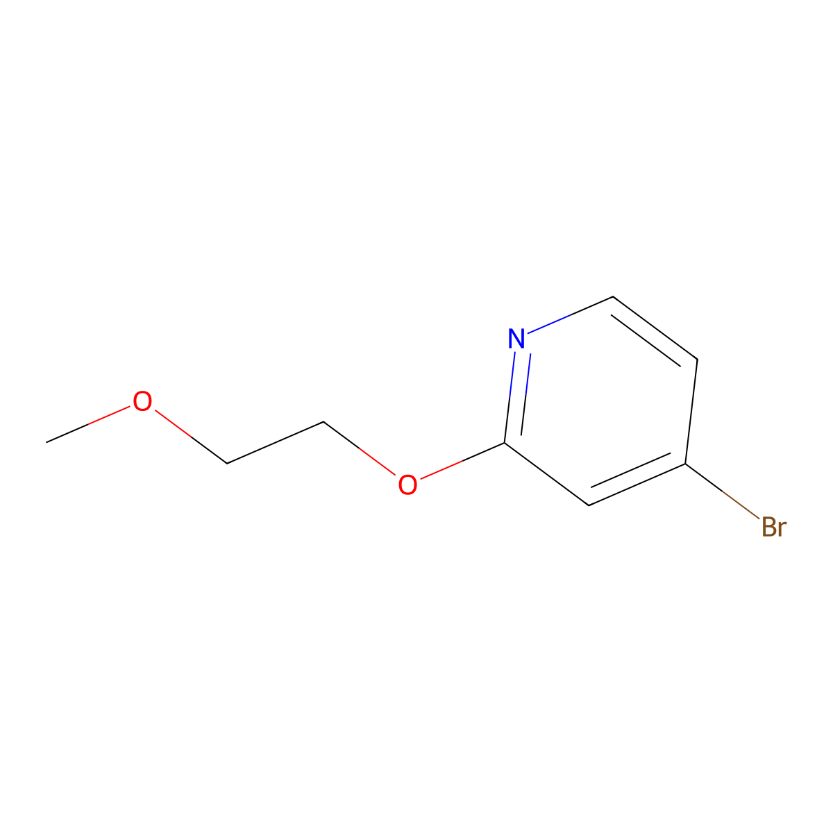 4-Bromo-2-(2-methoxyethoxy)pyridine molecular structure, CAS 1289131-55-0