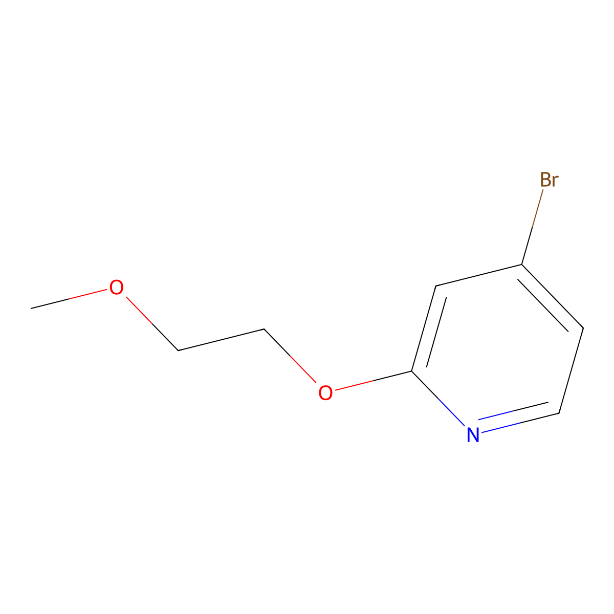 4-Bromo-2-(2-methoxyethoxy)pyridine molecular structure, CAS 1289131-55-0