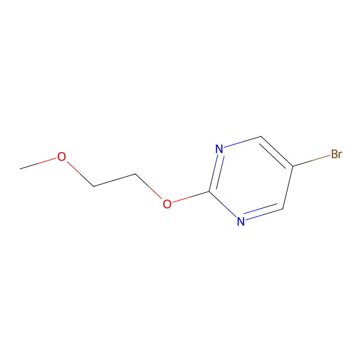 5-Bromo-2-(2-methoxyethoxy)pyrimidine molecular structure, CAS 1289131-96-9