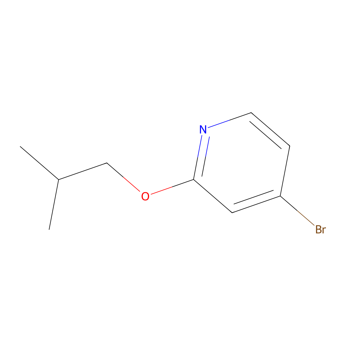 4-Bromo-2-isobutoxypyridine molecular structure, CAS 1289132-07-5