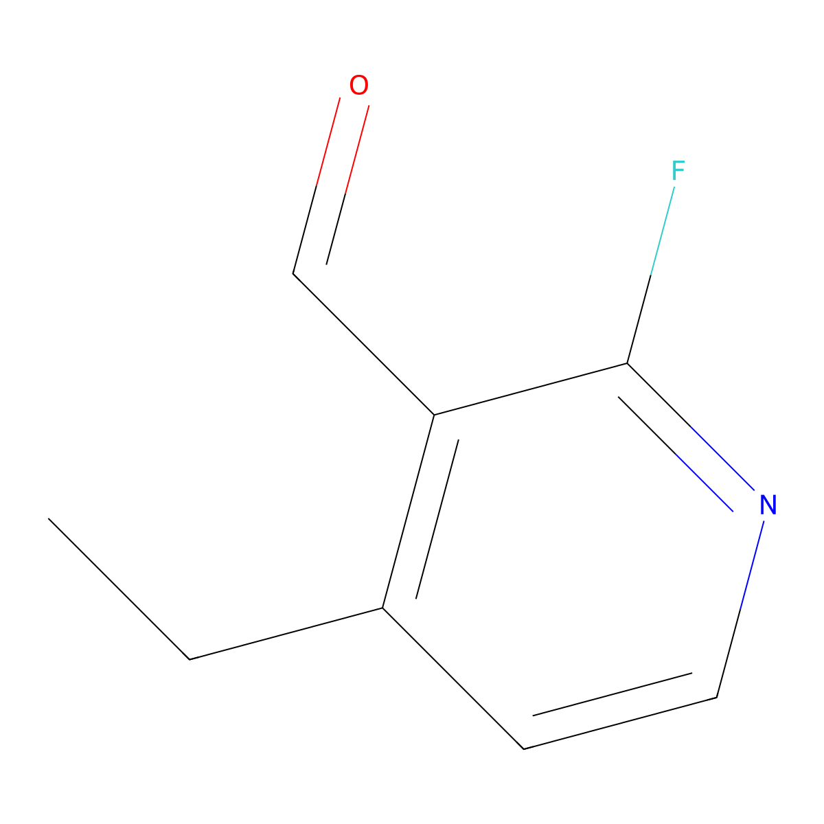 4-Ethyl-2-fluoropyridine-3-carbaldehyde molecular structure, CAS 1289132-44-0
