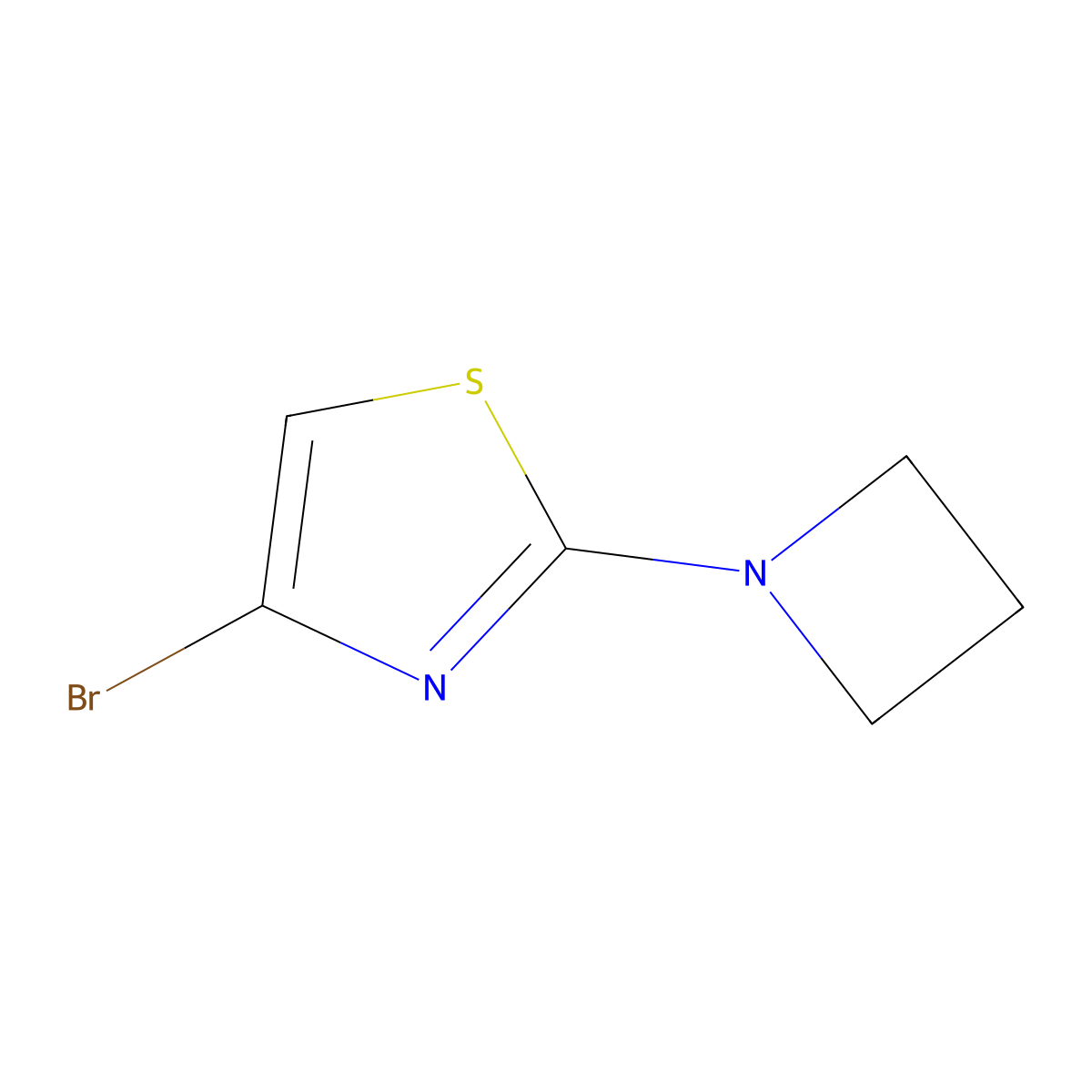 2-(Azetidin-1-yl)-4-bromothiazole molecular structure, CAS 1289132-45-1