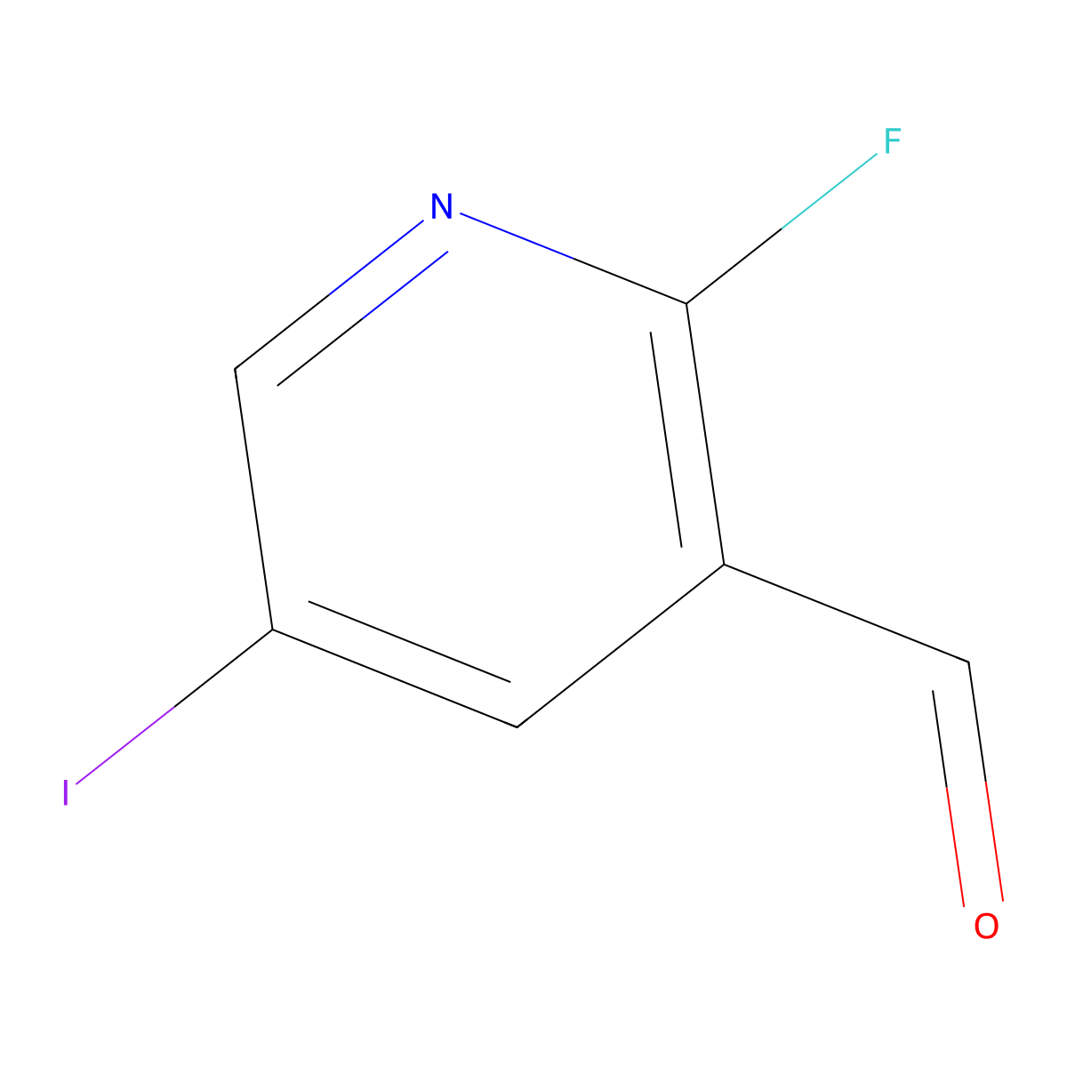 2-Fluoro-5-iodonicotinaldehyde molecular structure, CAS 1289132-46-2