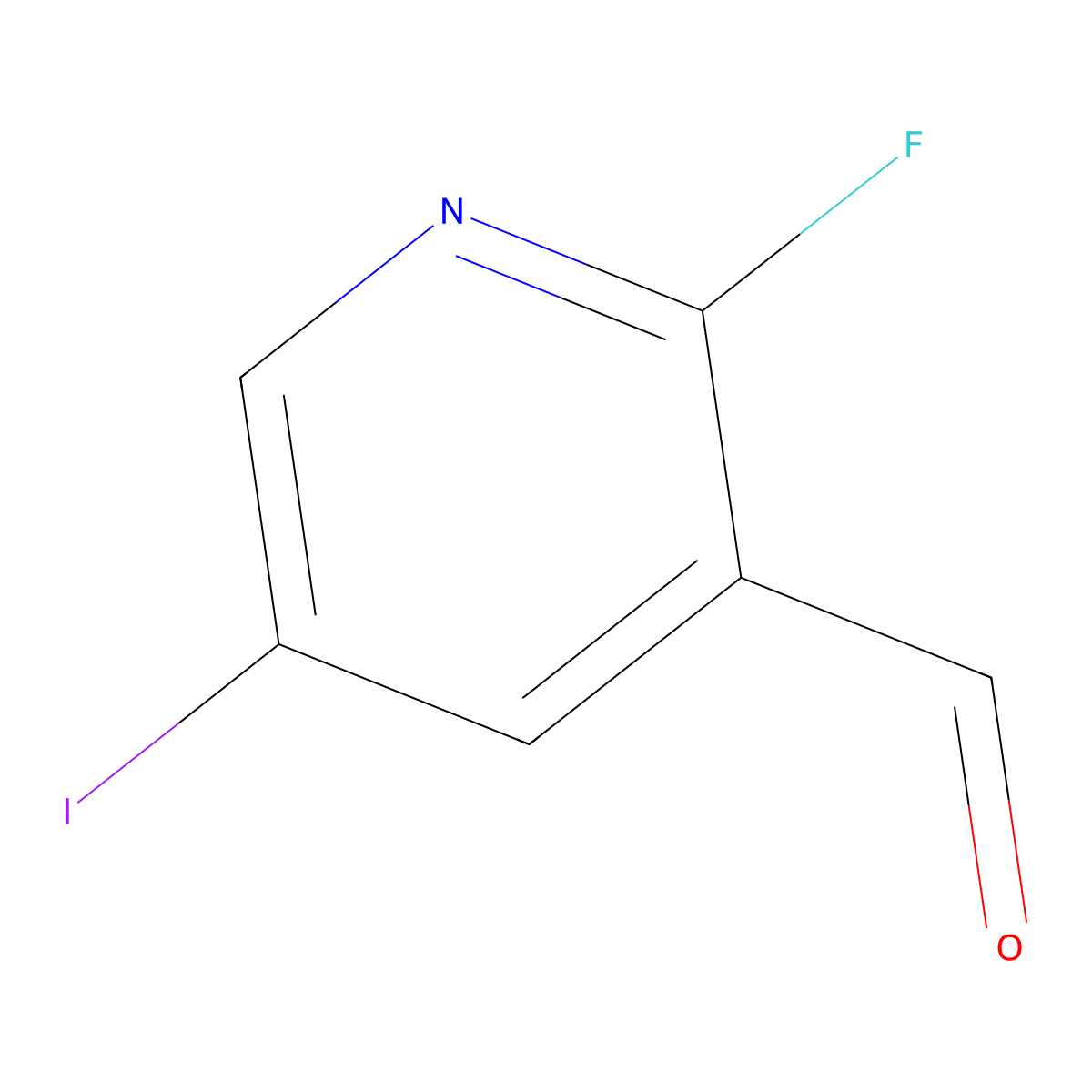 2-Fluoro-5-iodonicotinaldehyde molecular structure, CAS 1289132-46-2