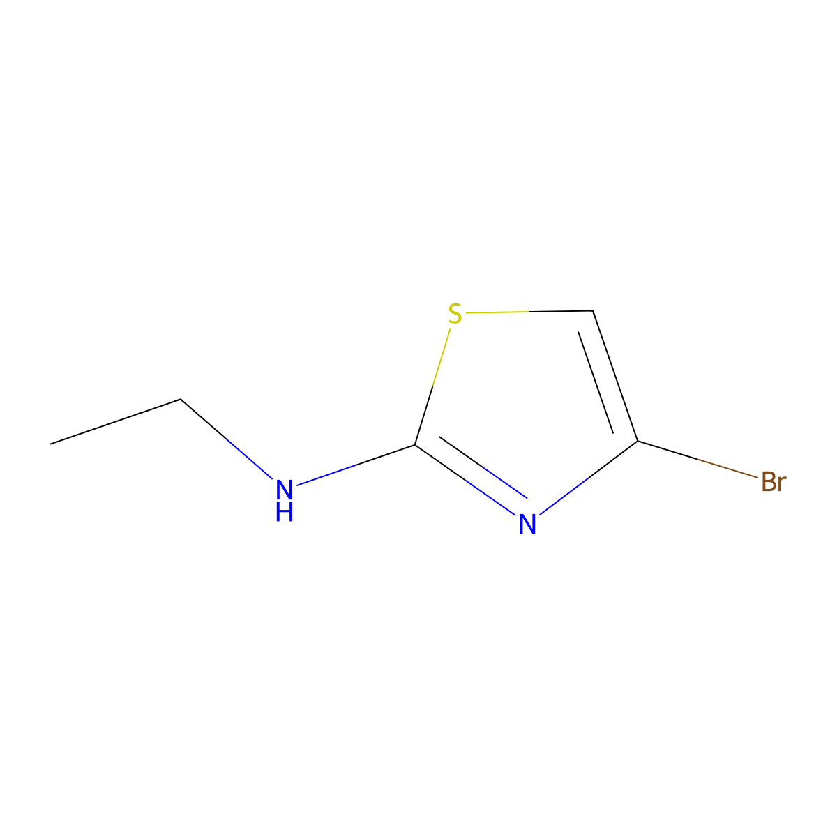 4-bromo-N-ethyl-1,3-thiazol-2-amine molecular structure, CAS 1289132-47-3