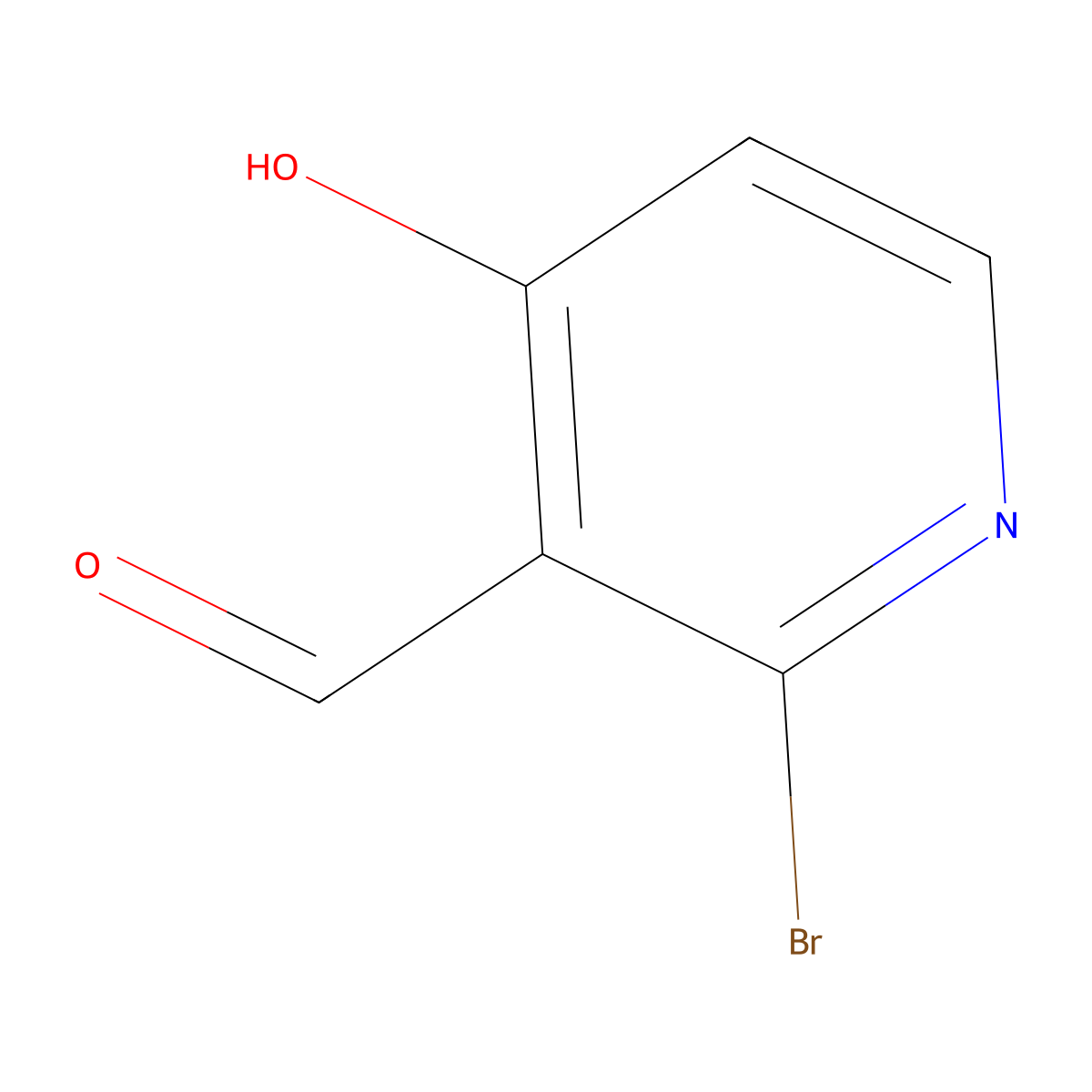 2-Bromo-4-hydroxynicotinaldehyde molecular structure, CAS 1289132-57-5