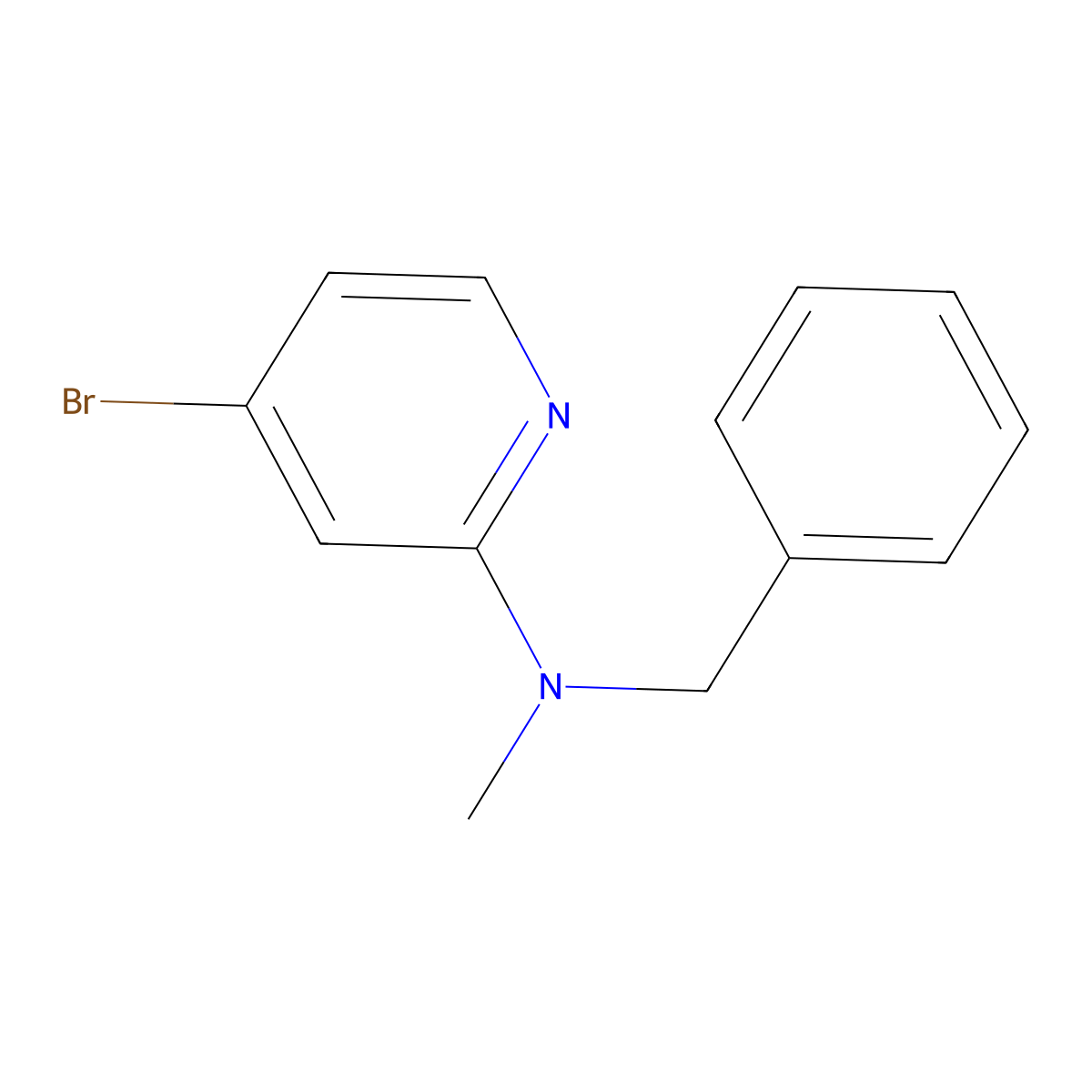 N-Benzyl-4-bromo-N-methylpyridin-2-amine molecular structure, CAS 1289132-66-6