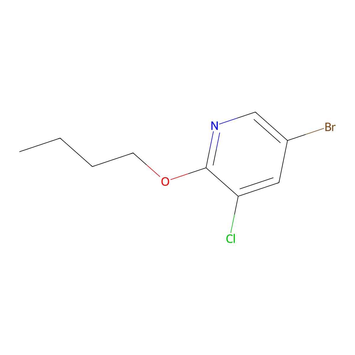 5-Bromo-2-butoxy-3-chloropyridine molecular structure, CAS 1289132-70-2