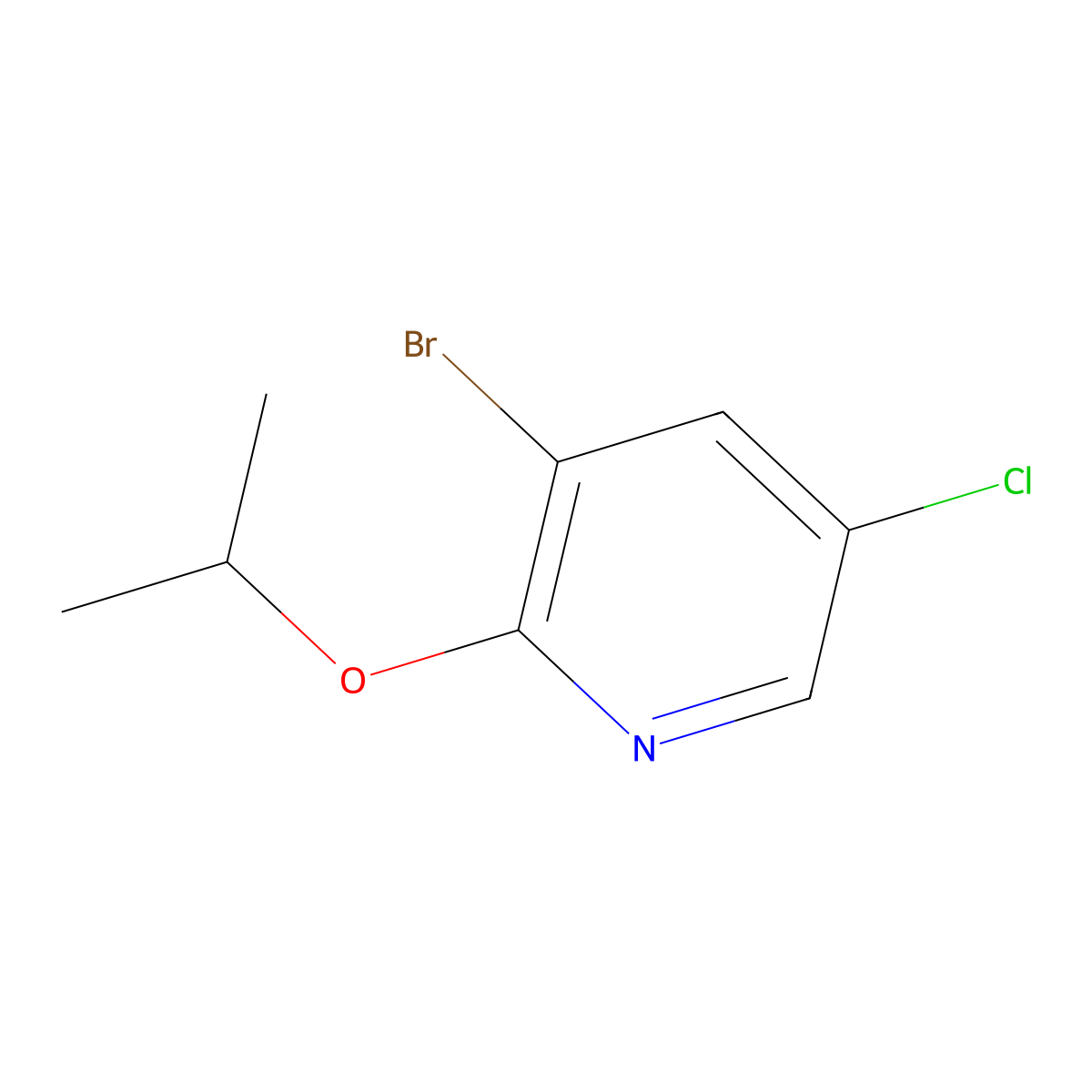 3-Bromo-5-chloro-2-isopropoxypyridine molecular structure, CAS 1289133-38-5