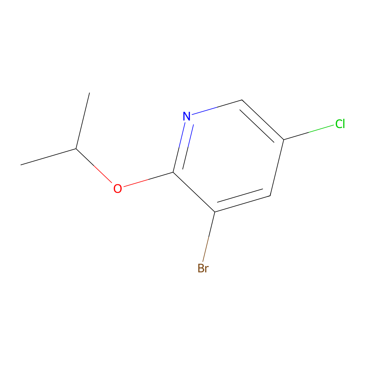 3-Bromo-5-chloro-2-isopropoxypyridine molecular structure, CAS 1289133-38-5