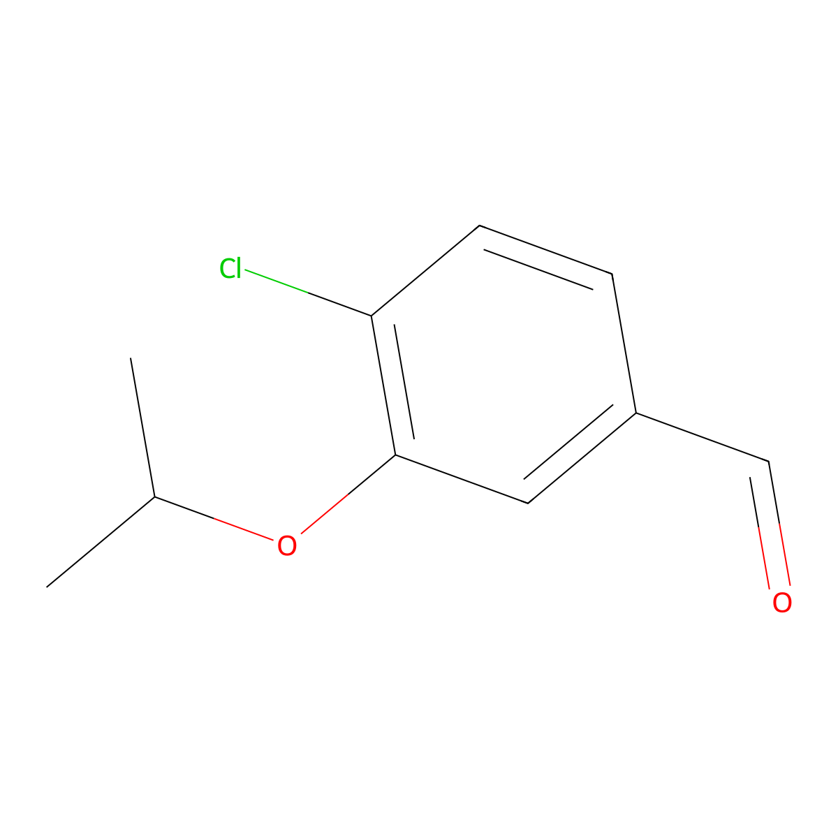 4-Chloro-3-(propan-2-yloxy)benzaldehyde molecular structure, CAS 1289135-60-9