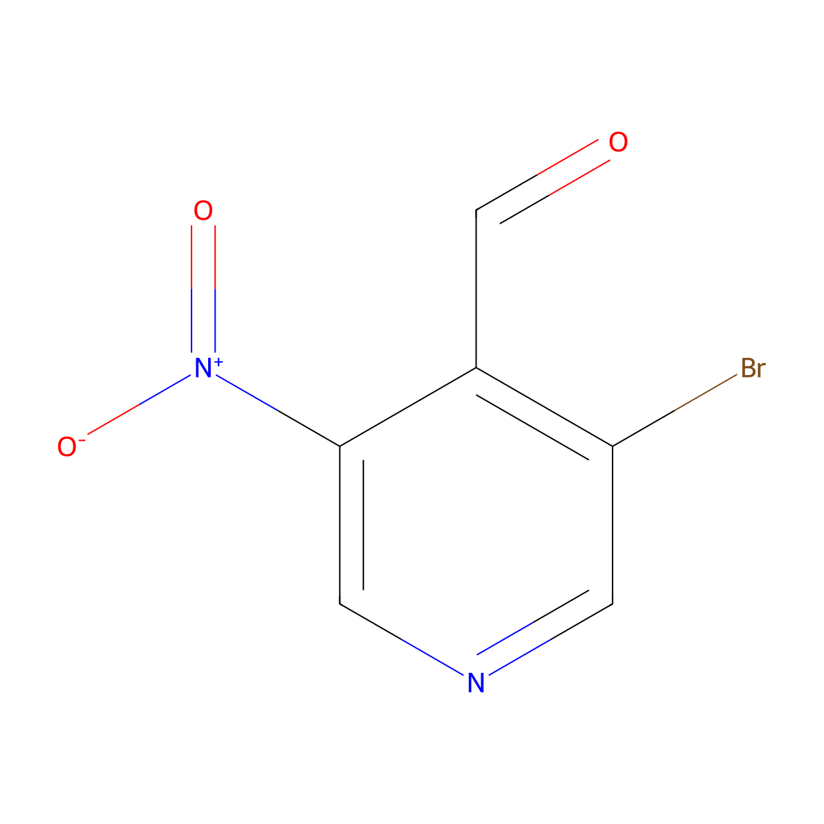 3-Bromo-5-nitroisonicotinaldehyde molecular structure, CAS 1289136-45-3