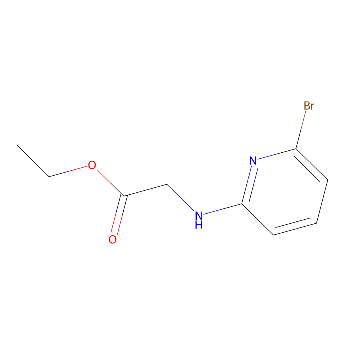 Ethyl 2-[(6-bromopyridin-2-yl)amino]acetate molecular structure, CAS 1289137-18-3