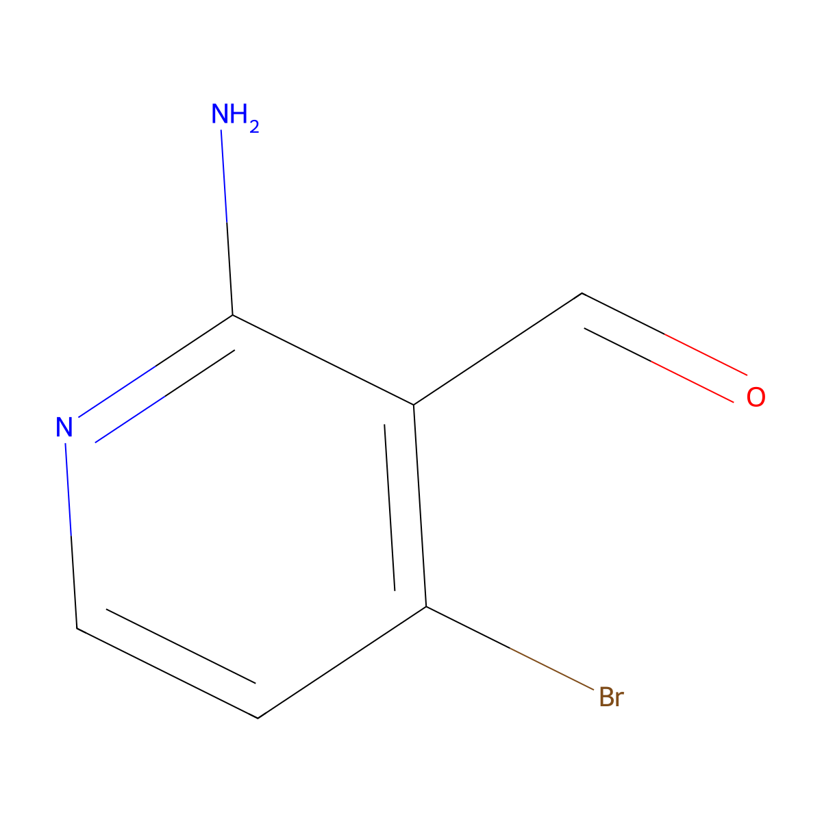 2-Amino-4-bromonicotinaldehyde molecular structure, CAS 1289139-45-2