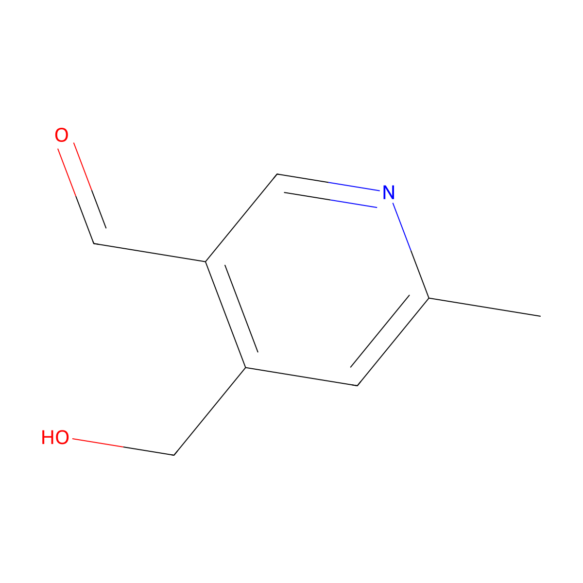 4-(Hydroxymethyl)-6-methylnicotinaldehyde molecular structure, CAS 1289141-09-8
