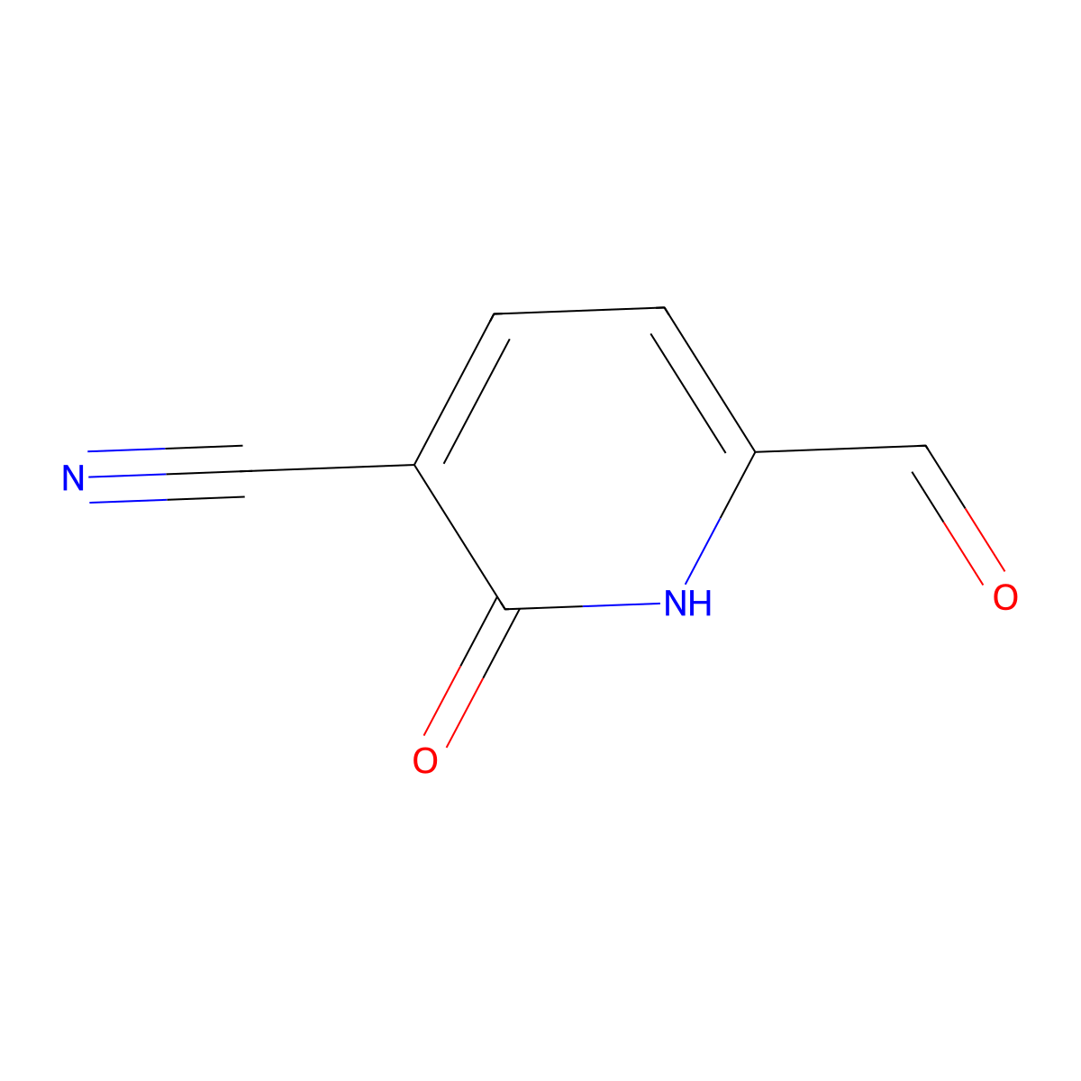 6-Formyl-2-oxo-1,2-dihydropyridine-3-carbonitrile molecular structure, CAS 1289141-27-0