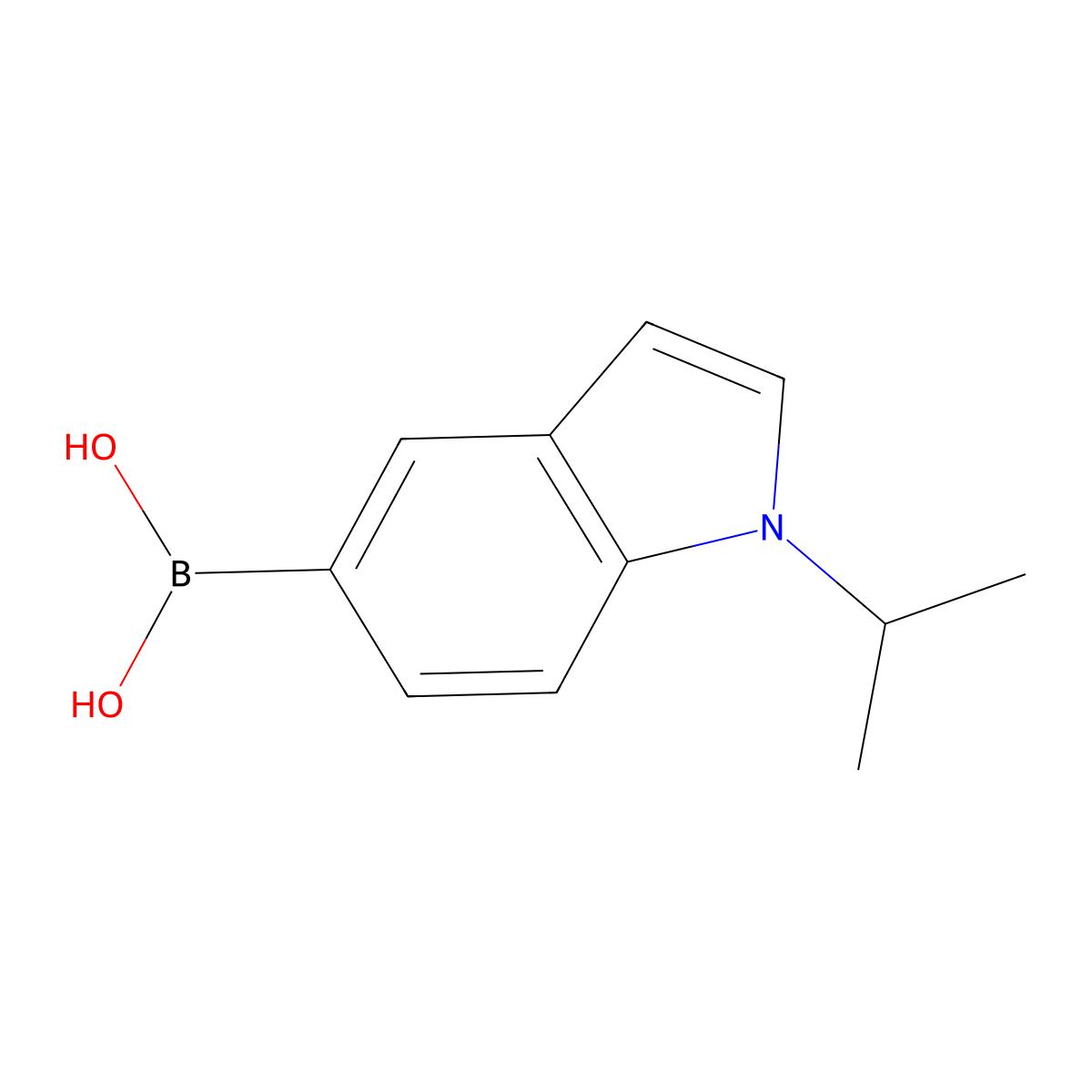 (1-Isopropylindol-5-yl)boronic acid molecular structure, CAS 1289141-89-4