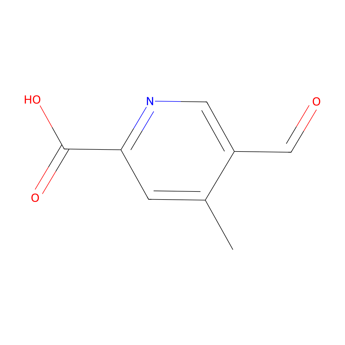 5-Formyl-4-methylpyridine-2-carboxylic acid molecular structure, CAS 1289144-68-8