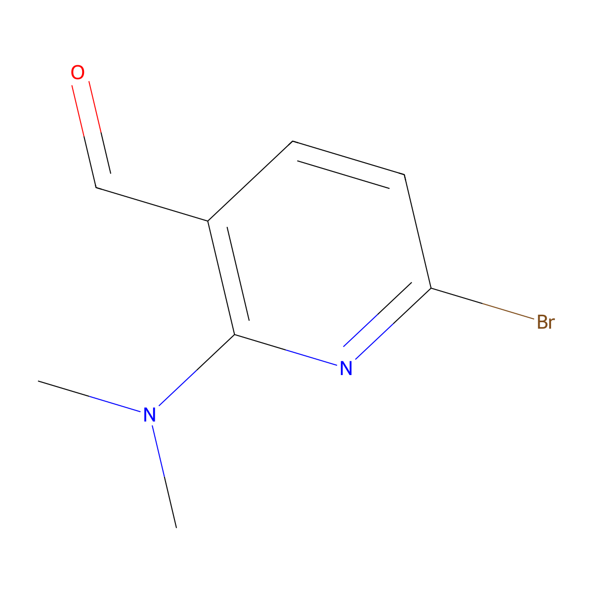 6-Bromo-2-(dimethylamino)nicotinaldehyde molecular structure, CAS 1289146-27-5