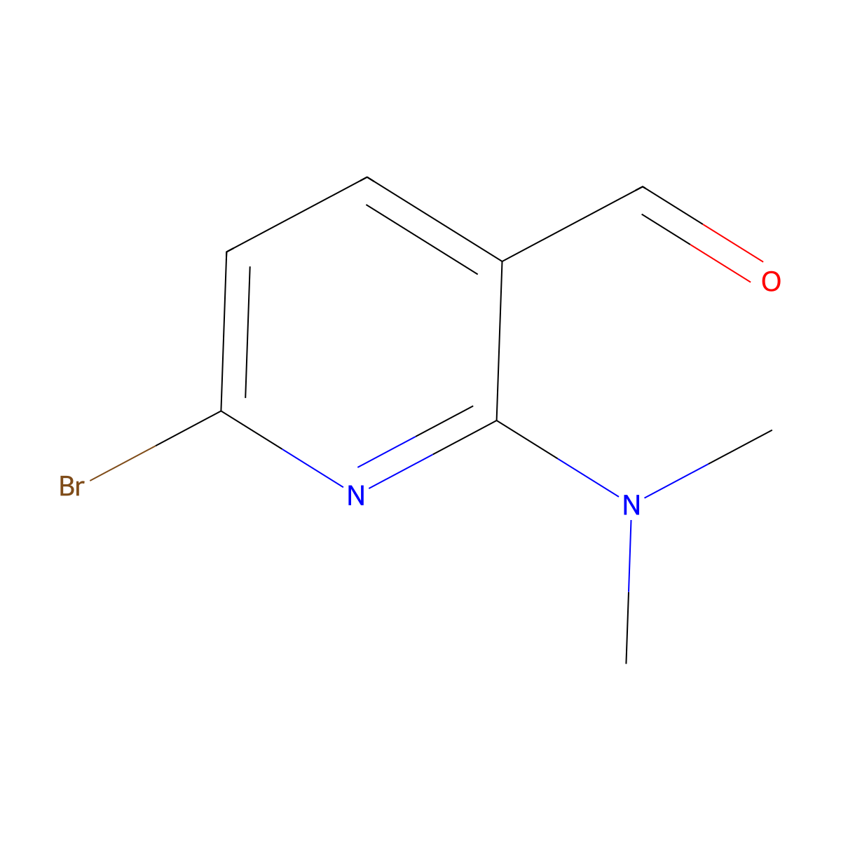 6-Bromo-2-(dimethylamino)nicotinaldehyde molecular structure, CAS 1289146-27-5