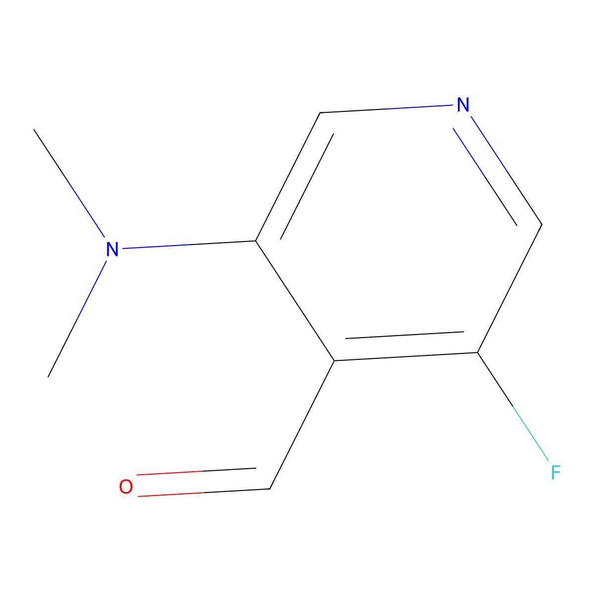3-(Dimethylamino)-5-fluoropyridine-4-carbaldehyde molecular structure, CAS 1289147-27-8