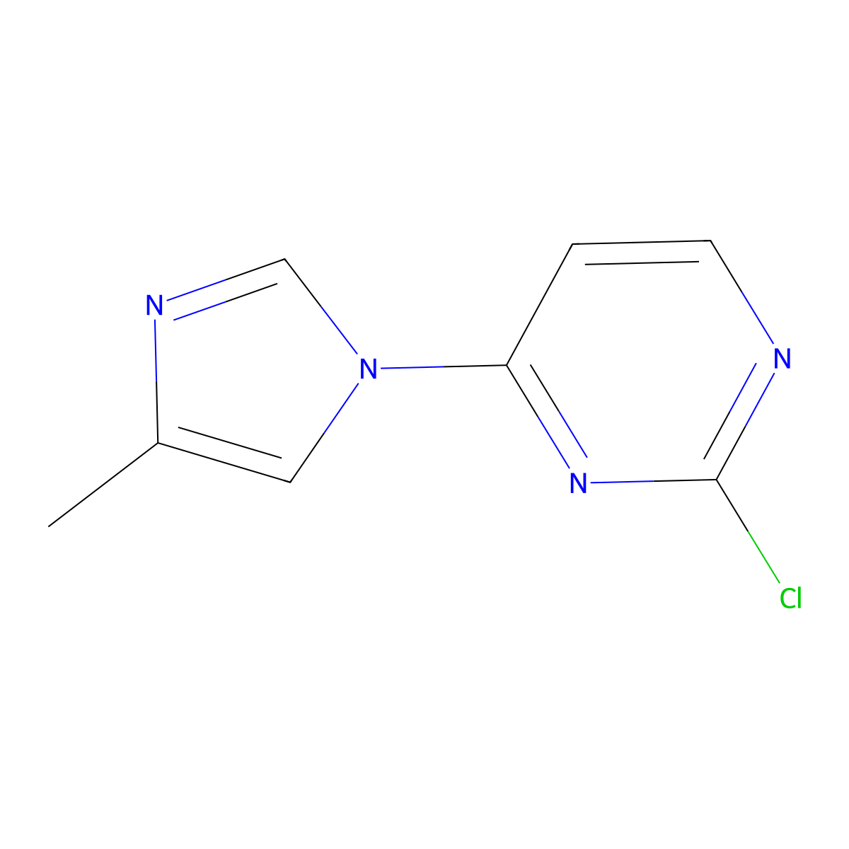 2-Chloro-4-(4-methyl-1H-imidazol-1-YL)pyrimidine molecular structure, CAS 1289147-33-6