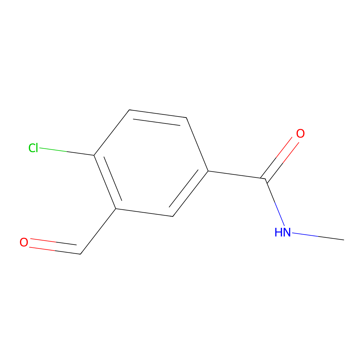 4-chloro-3-formyl-N-methylbenzamide molecular structure, CAS 1289148-48-6
