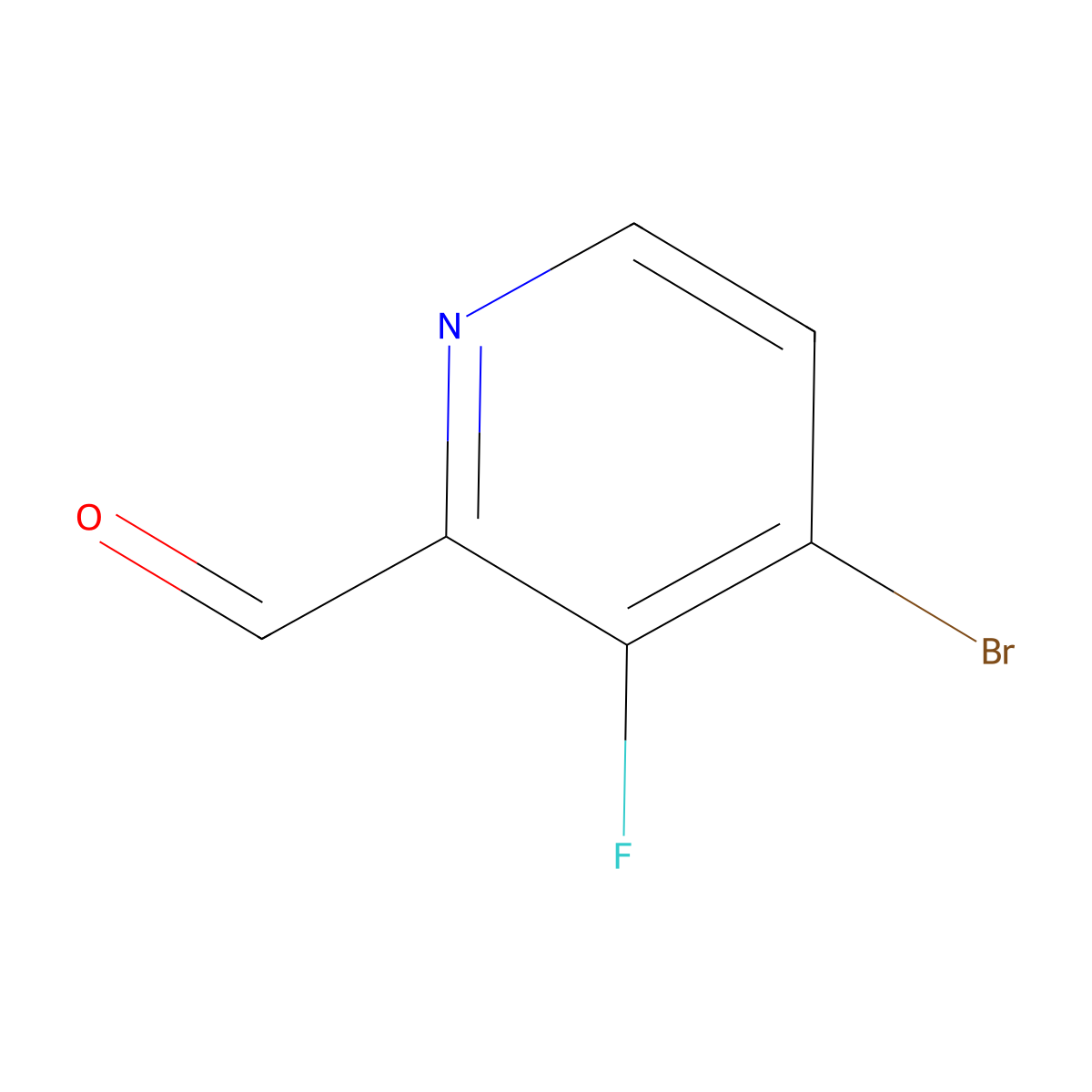 4-Bromo-3-fluoropyridine-2-carbaldehyde molecular structure, CAS 1289148-65-7