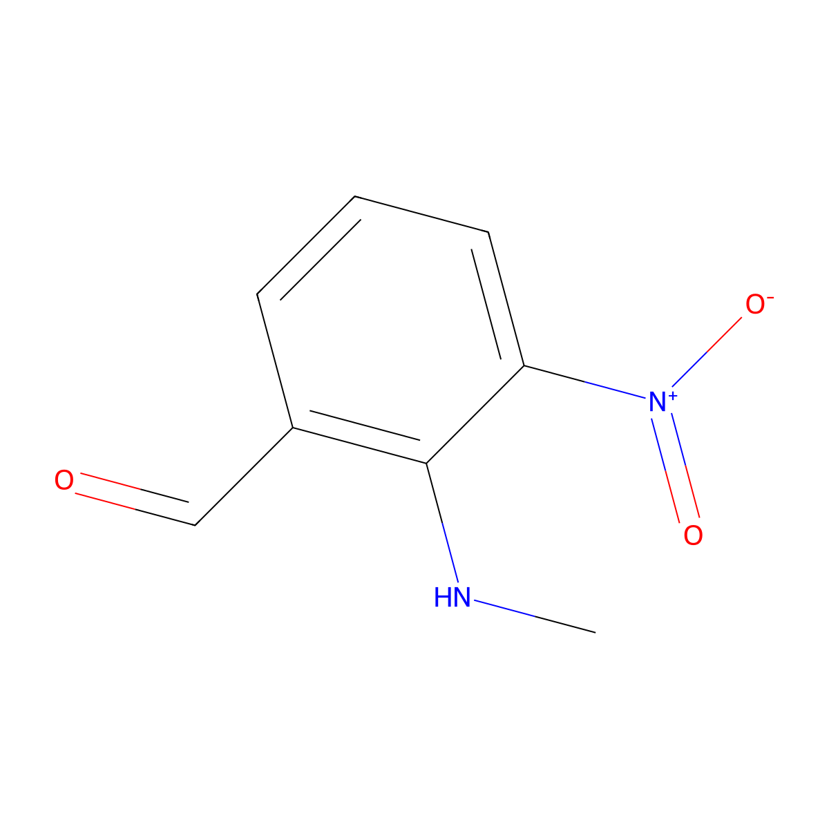 2-(Methylamino)-3-nitrobenzaldehyde molecular structure, CAS 1289149-64-9