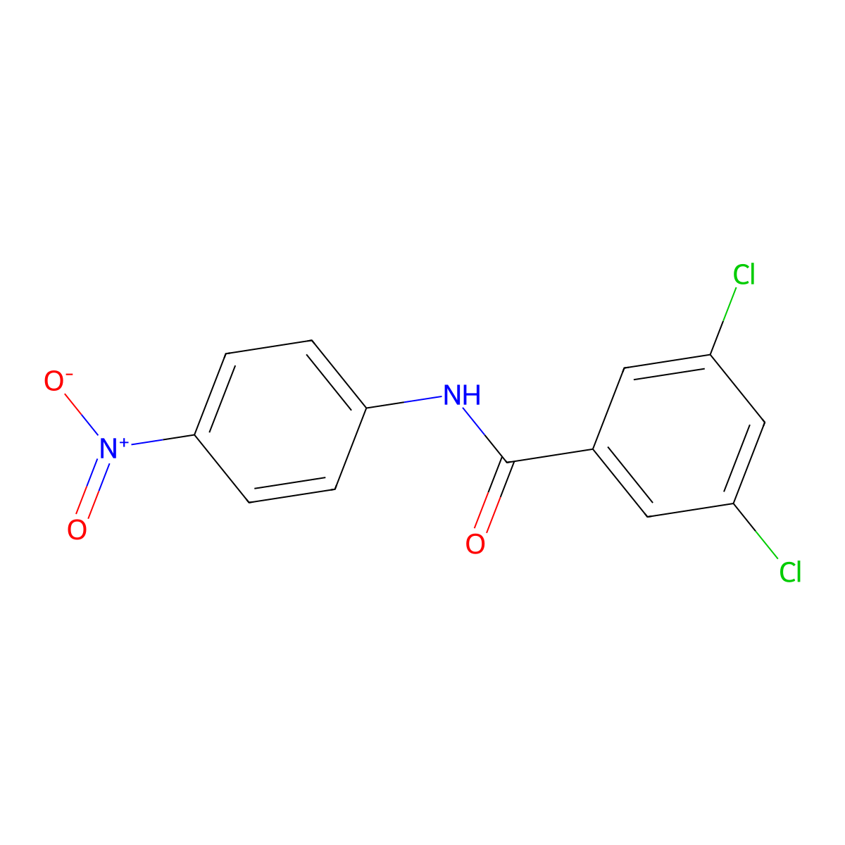 3,5-dichloro-N-(4-nitrophenyl)benzamide molecular structure, CAS 128915-32-2