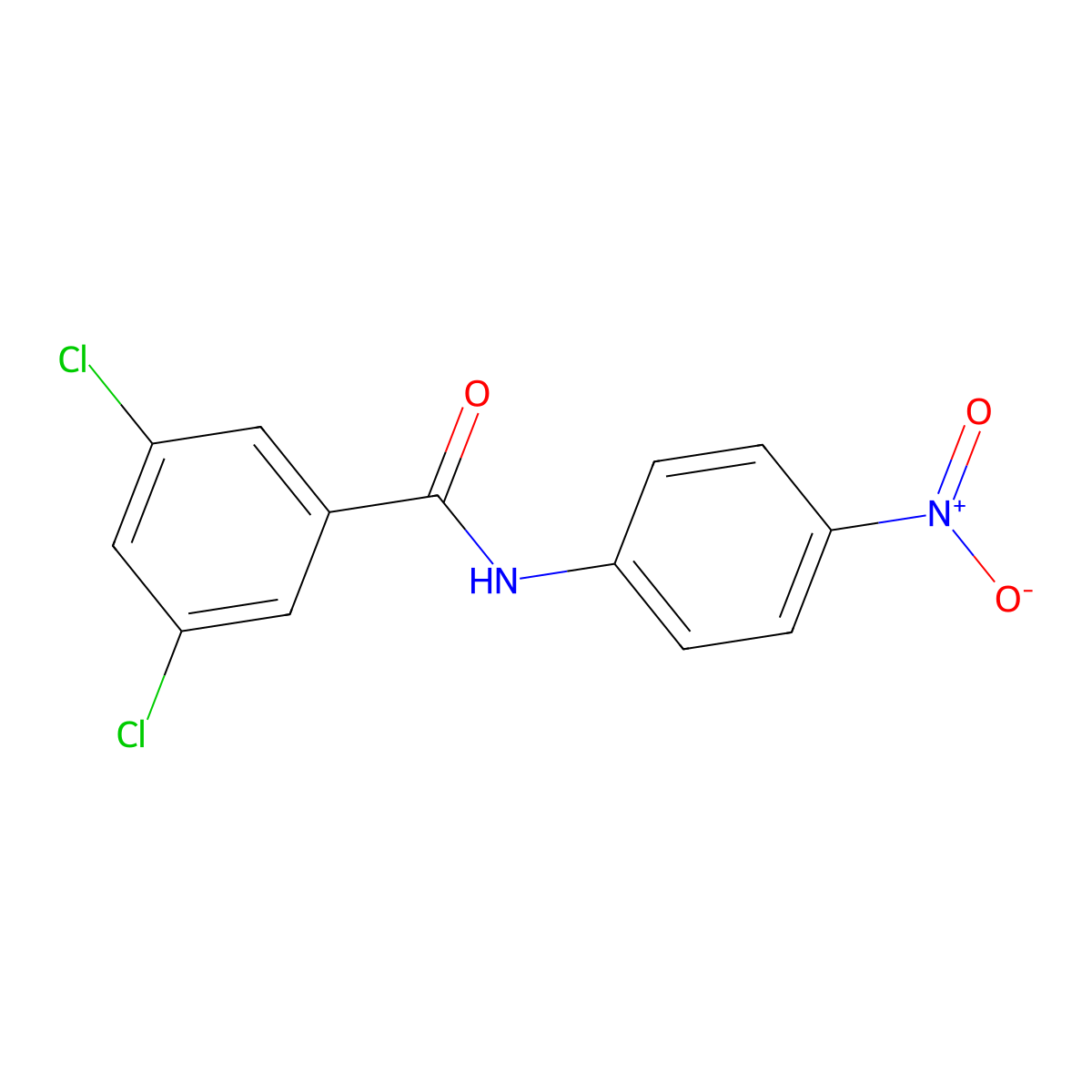 3,5-dichloro-N-(4-nitrophenyl)benzamide molecular structure, CAS 128915-32-2