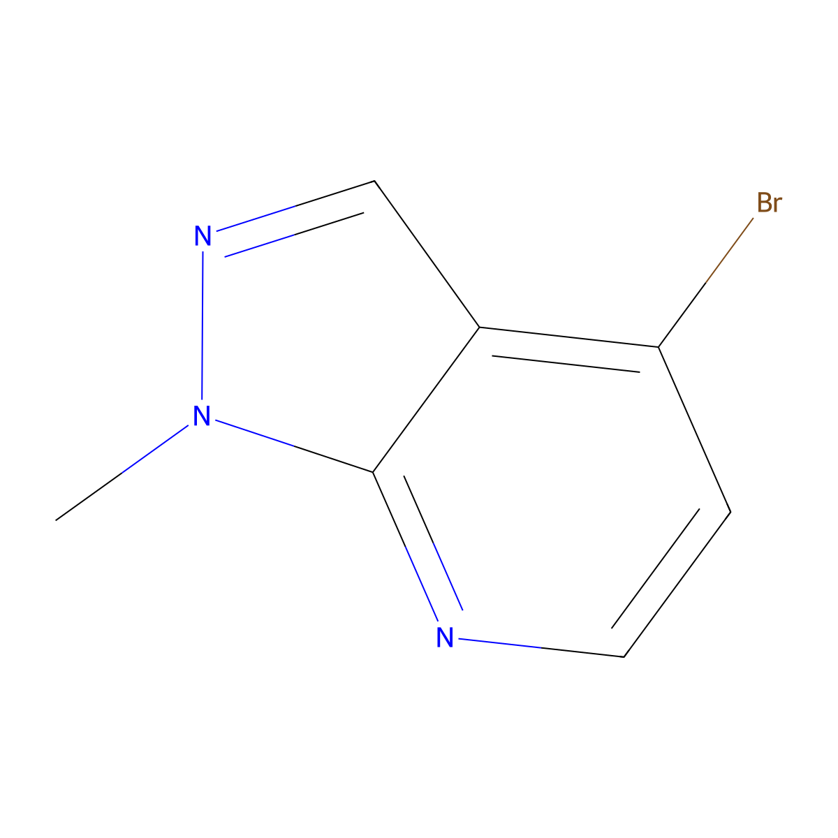 4-bromo-1-methyl-1H-pyrazolo[3,4-b]pyridine molecular structure, CAS 1289150-14-6