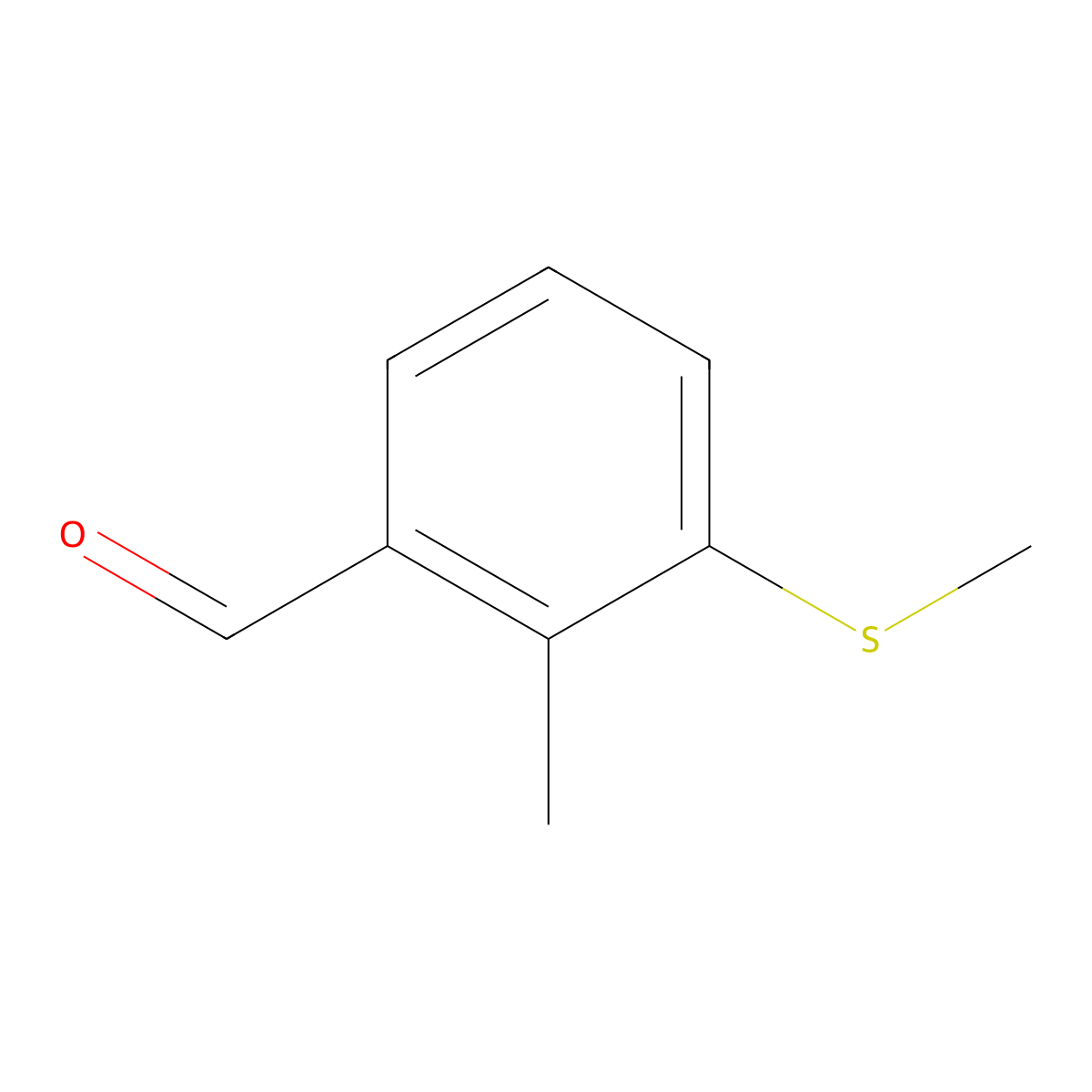 2-Methyl-3-(methylthio)benzaldehyde molecular structure, CAS 1289150-63-5