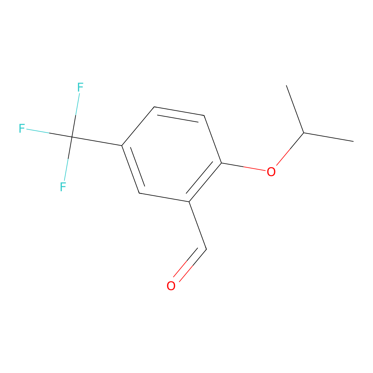2-Isopropoxy-5-(trifluoromethyl)benzaldehyde molecular structure, CAS 1289150-86-2