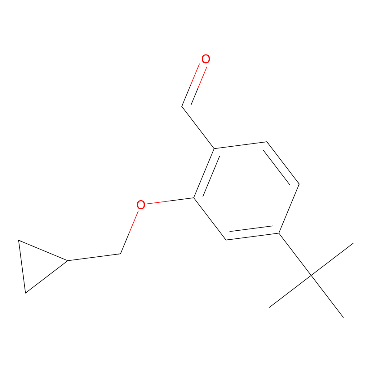 4-(Tert-butyl)-2-(cyclopropylmethoxy)benzaldehyde molecular structure, CAS 1289151-23-0