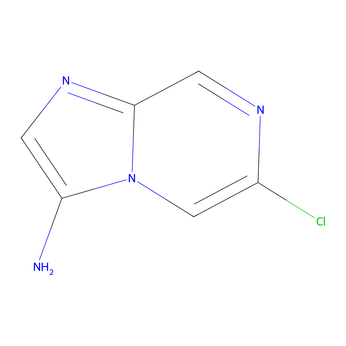 6-Chloroimidazo[1,2-a]pyrazin-3-amine molecular structure, CAS 1289151-36-5