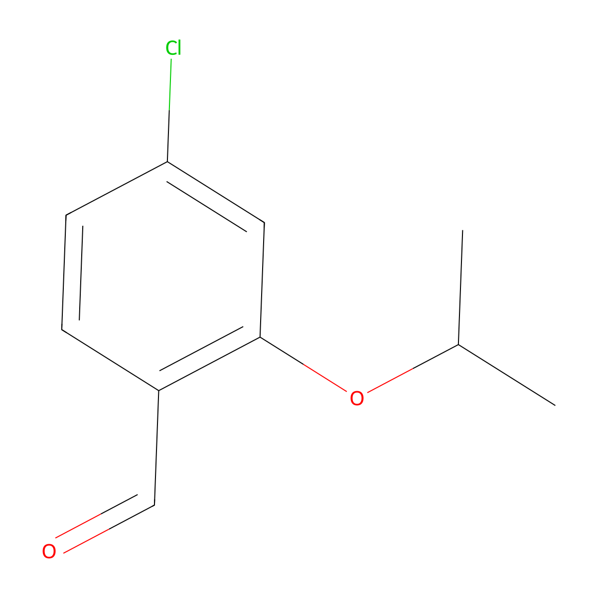 4-Chloro-2-isopropoxybenzaldehyde molecular structure, CAS 1289153-46-3