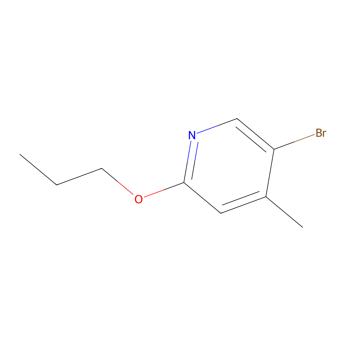 5-Bromo-4-methyl-2-propoxypyridine molecular structure, CAS 1289156-16-6
