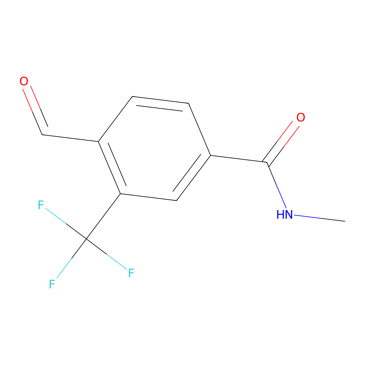 4-Formyl-N-methyl-3-(trifluoromethyl)benzamide molecular structure, CAS 1289156-53-1