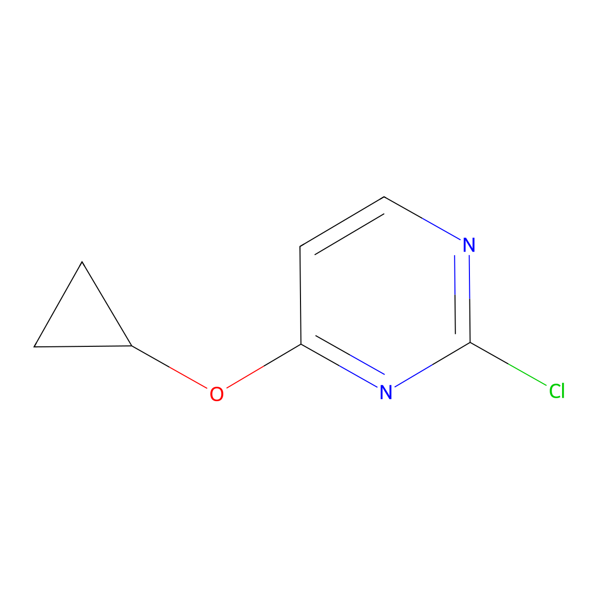 2-Chloro-4-(cyclopropoxy)pyrimidine molecular structure, CAS 1289157-22-7