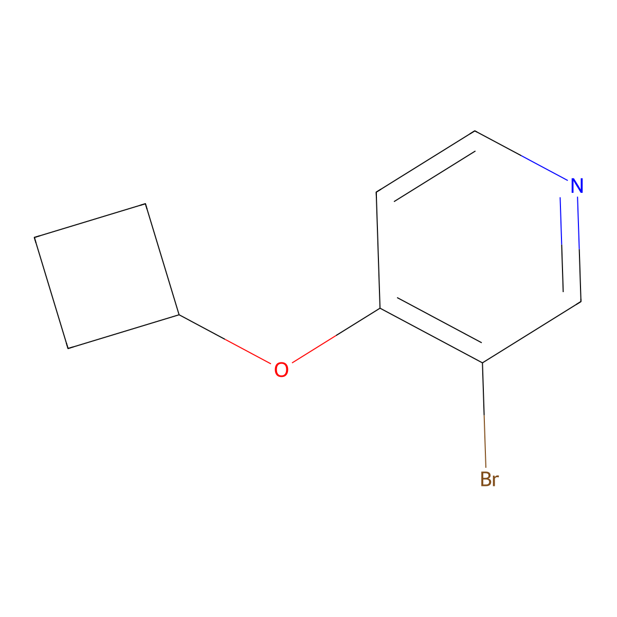 3-Bromo-4-(cyclobutoxy)pyridine molecular structure, CAS 1289158-03-7